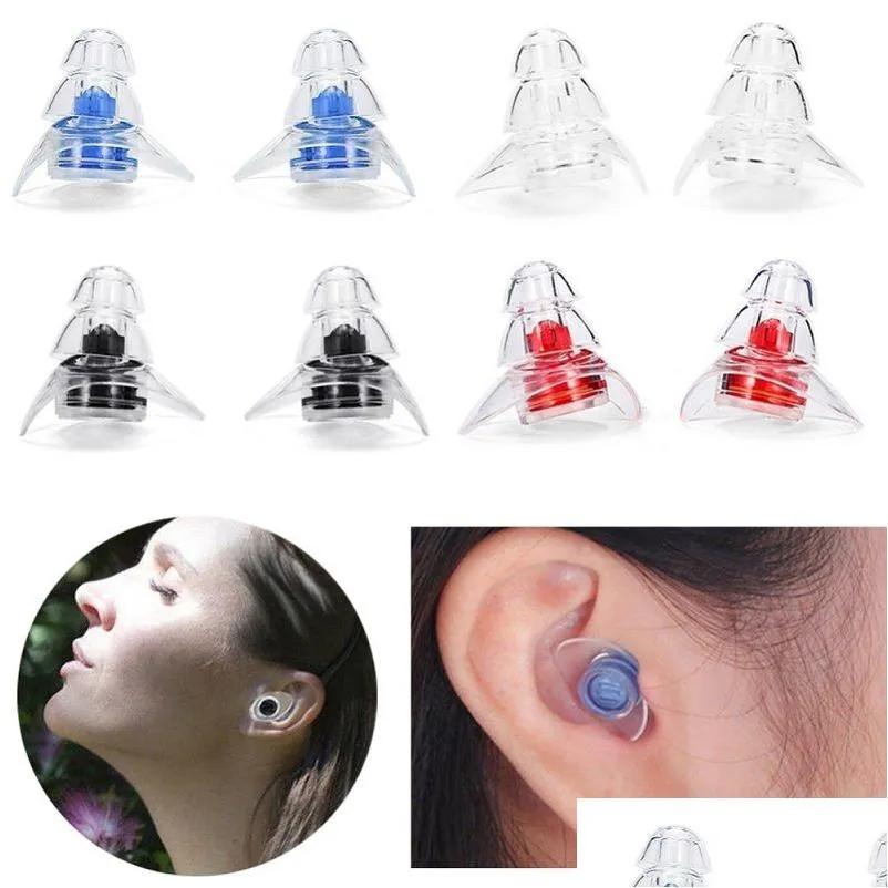 1pair noise cancelling earplugs for sleeping study concert hear safe noise reduction earplug silicone ear plugs