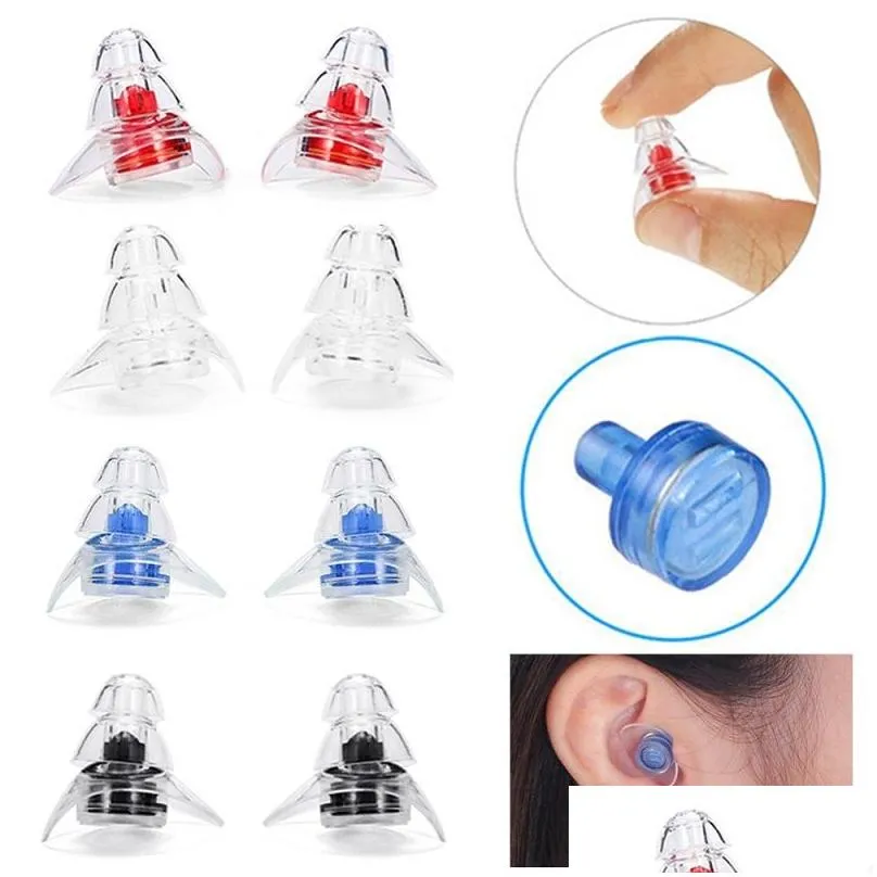 1pair noise cancelling earplugs for sleeping study concert hear safe noise reduction earplug silicone ear plugs