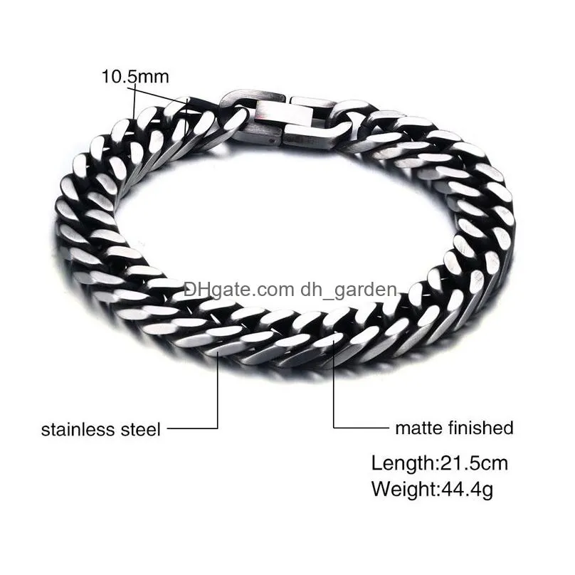 fashion design jewelry european punk rock steam link chain mens bracelets chunky accessories stainless steel jewelry for boys gift