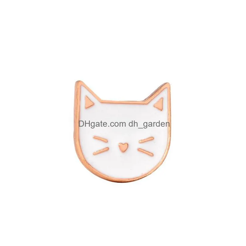 cute cat brooches colorful enamel pins badge for clothes colorful cartoon brooches succulents plant cactus jacket bag diy badge