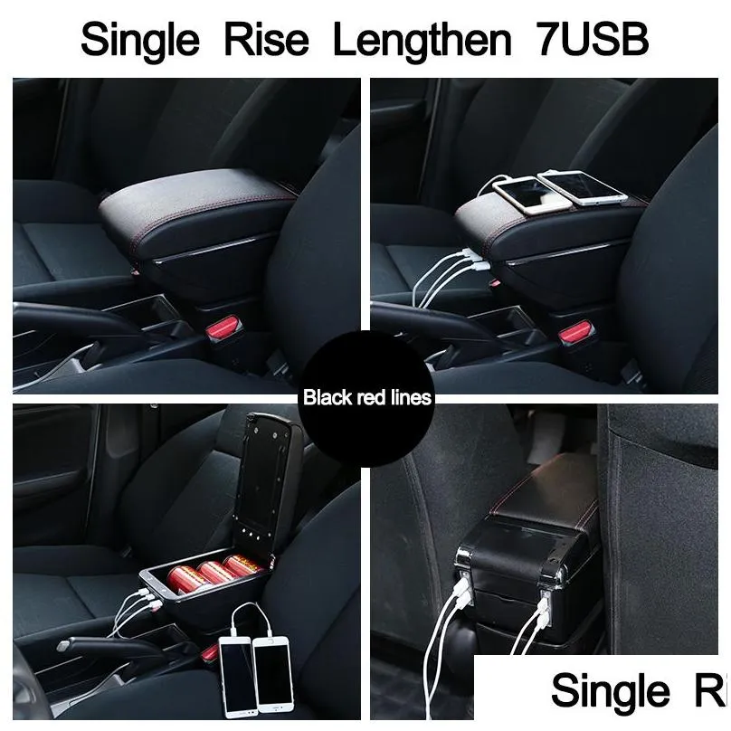 for mg box zs universal car central armrest lifting type storage box cup holder ashtray modification accessories