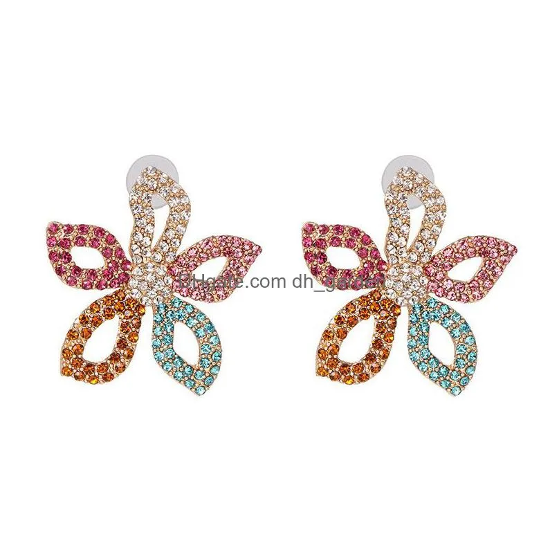new bohemian luxury crystal drop earrings for wedding brand design bird fish crab tassel earrings for women party jewelry gifts 2019