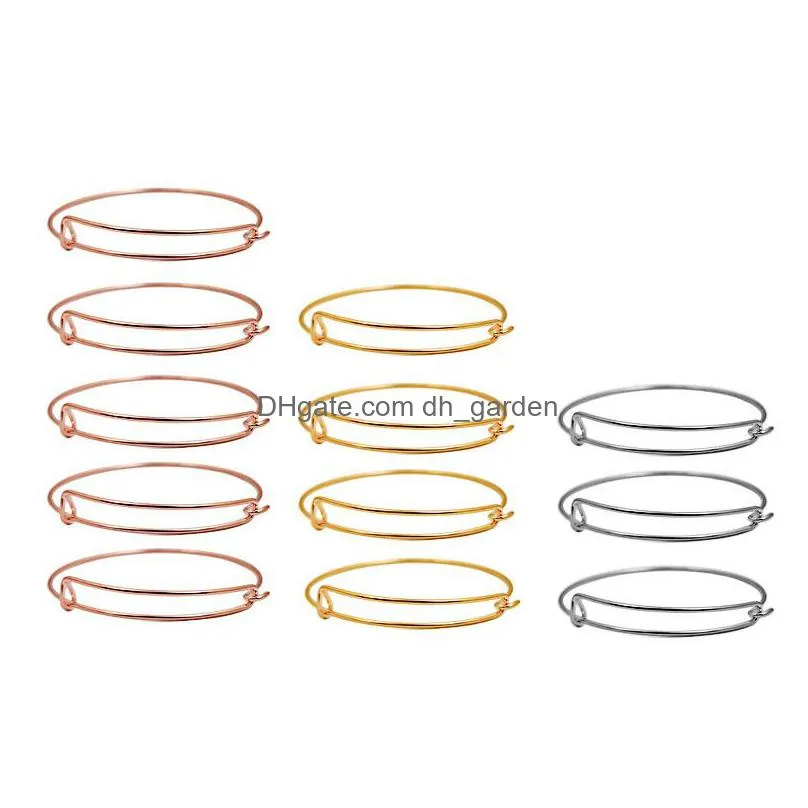 expandable wire blank bracelet bangle for handmade jewelry diy adjustable bracelets making accessories
