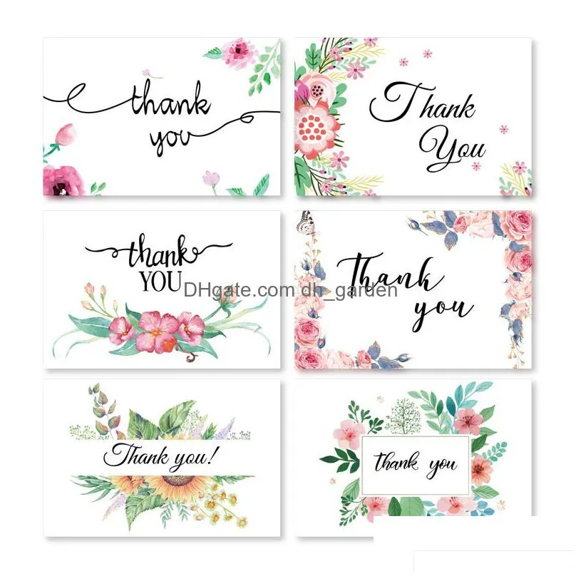 6 card add 6 envelope per set cartoon mini greeting thank you card birthday christmas gift card envelope writing paper stationery