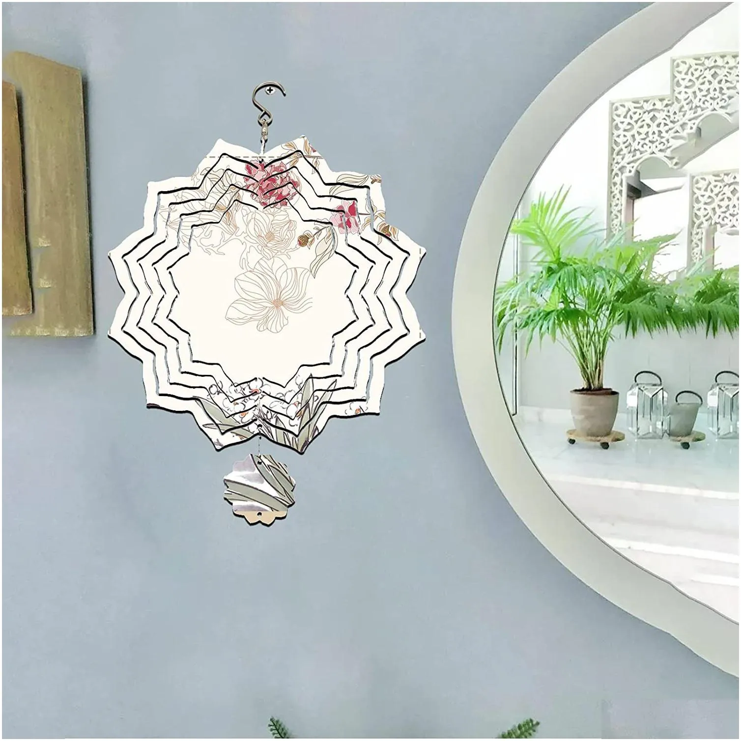 sublimation wind spinner blanks outdoor metal large 10 inch 8 inch outdoor indoor garden yard crafts ornaments decoration
