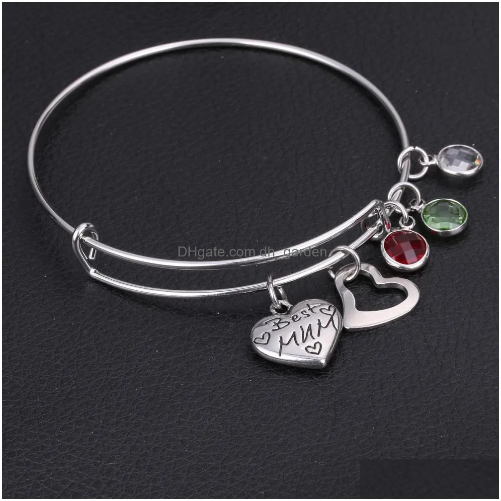 8 styles you are my person stainless steel bracelet for women adjustable expandable love wire bangle bracelets with heart crystal