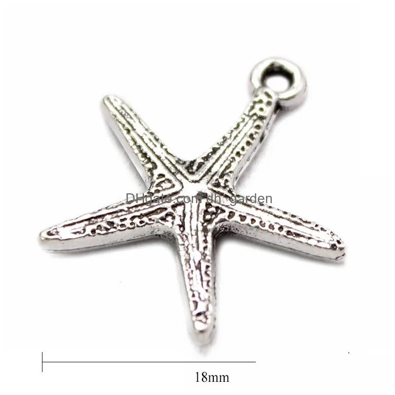 ocean small cute animal conch shell starfish pendants charms for jewelry making retro accessories cheap items diy fashion jewelry