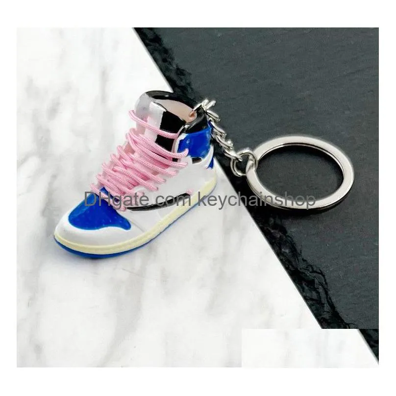 designer 3d basketball shoe keychain fashion sneaker football shoe keyring men women pendant key chain car handbag key holder