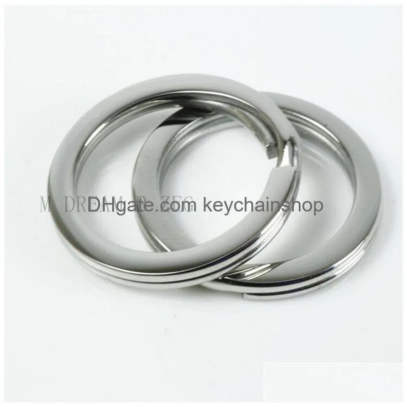 2 style silver key chains stainless alloy circle 304 stainless steel diy keyrings jewelry keychain key ring