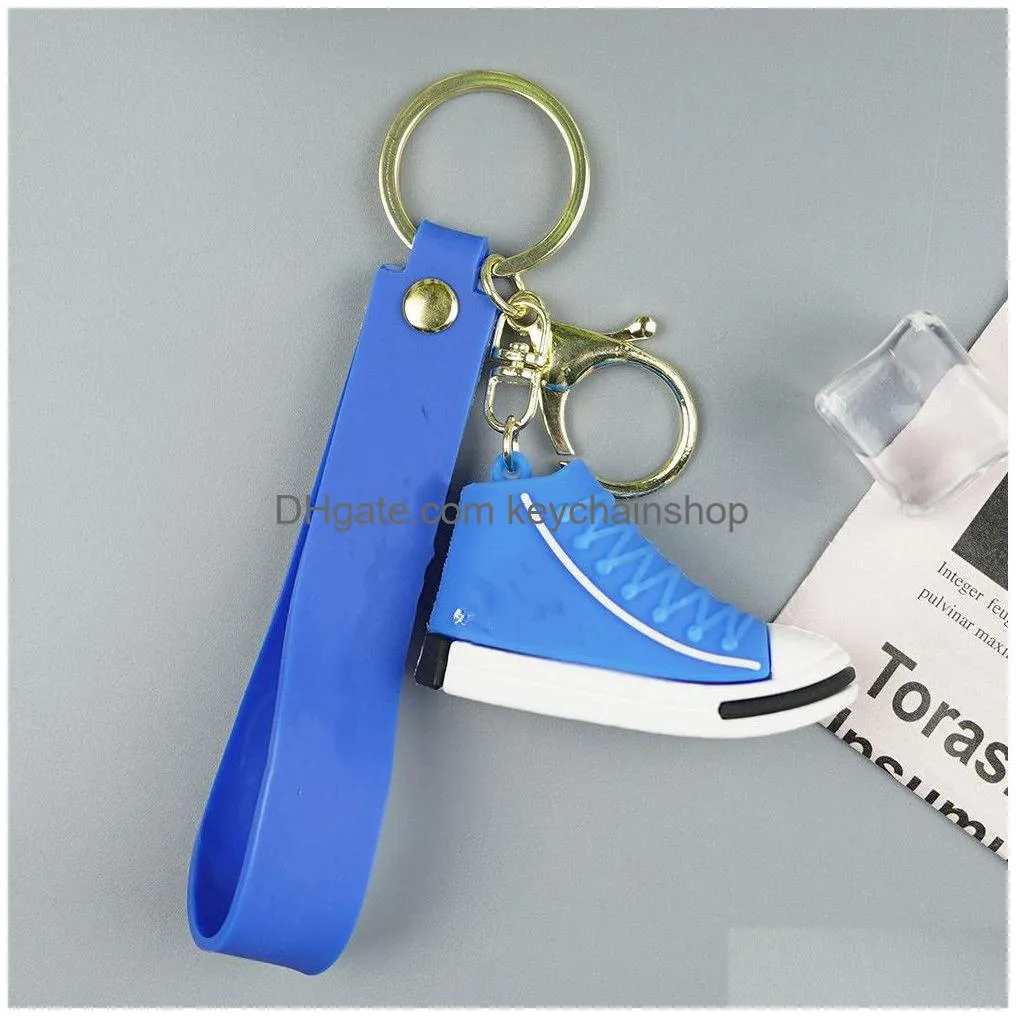 party gift fashion trendy sneaker keychain basketball shoes key chain backpack car key decoration pvc material birthday gift for men and