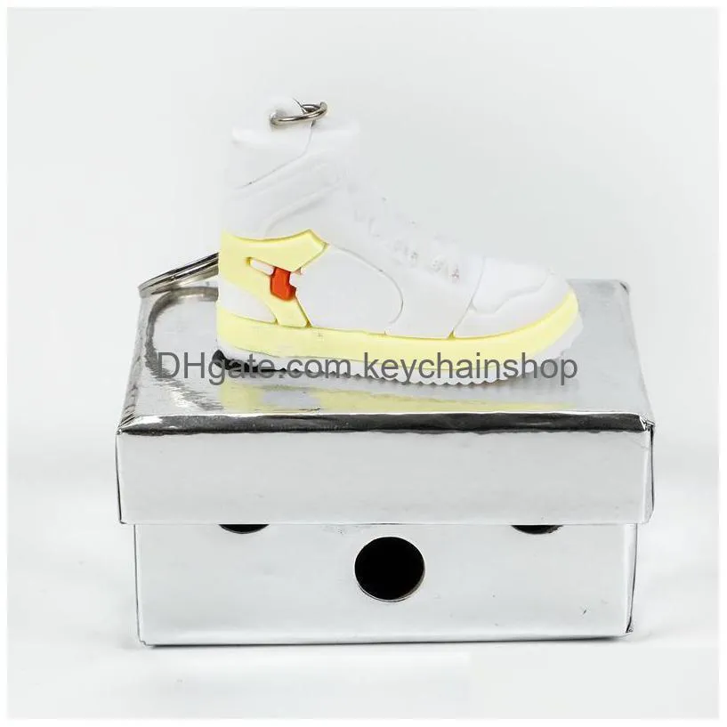brand shoe model keychain creative 3d sneaker key chain mini basketball shoe backpack pendant personalized gift decorative