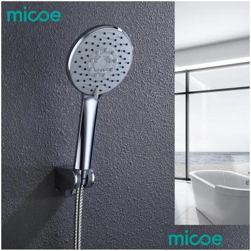 bathroom shower heads micoe head handheld rain 6 function abs accessories pressurized watersaving faucet hs005