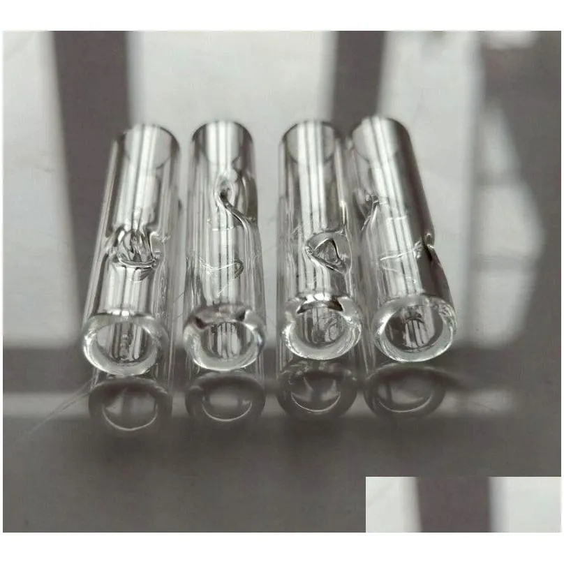 mini 8mm glass filter tips for dry herb tobacco cigarette holder smoke glass reusable filter tips thick pyrex glass smoking pipes