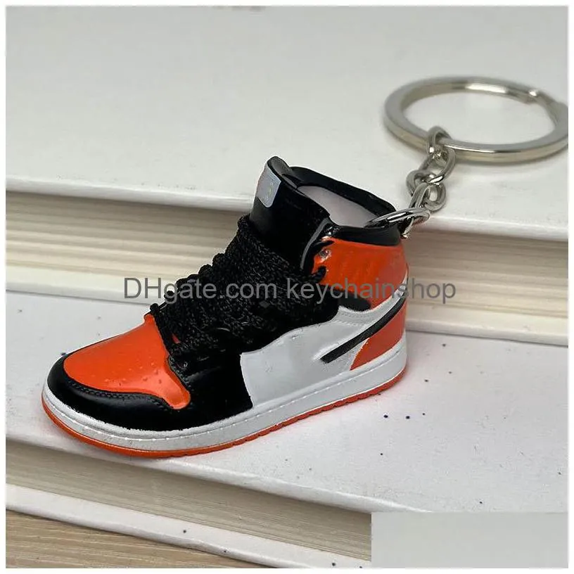 brand mini sneaker key chain creative party shoe model keychain classic hipster color matching backpack ornaments