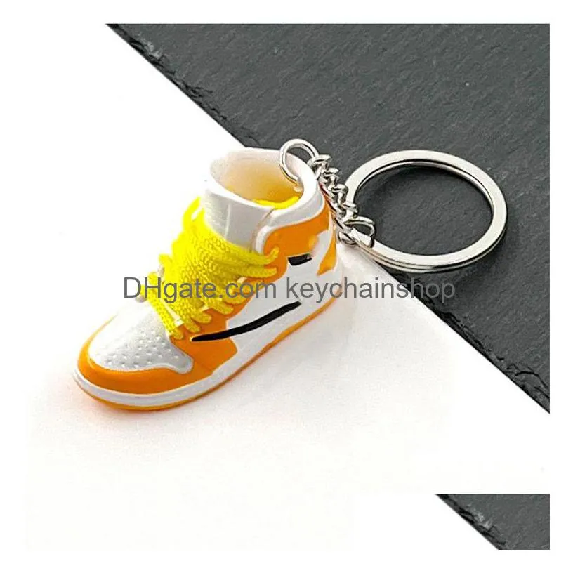 designer 3d basketball shoe keychain fashion sneaker football shoe keyring men women pendant key chain car handbag key holder