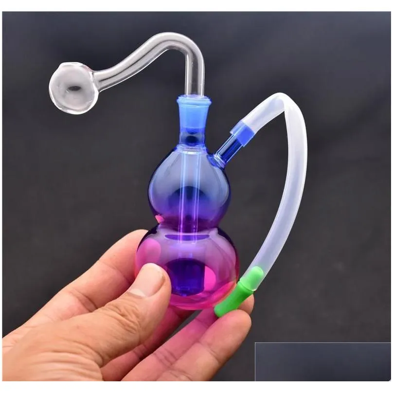 mini glass oil burner bong water pipes with recycler dab rig hand bongs thick pyrex heady glass hookah for smoking with 10mm oil burner