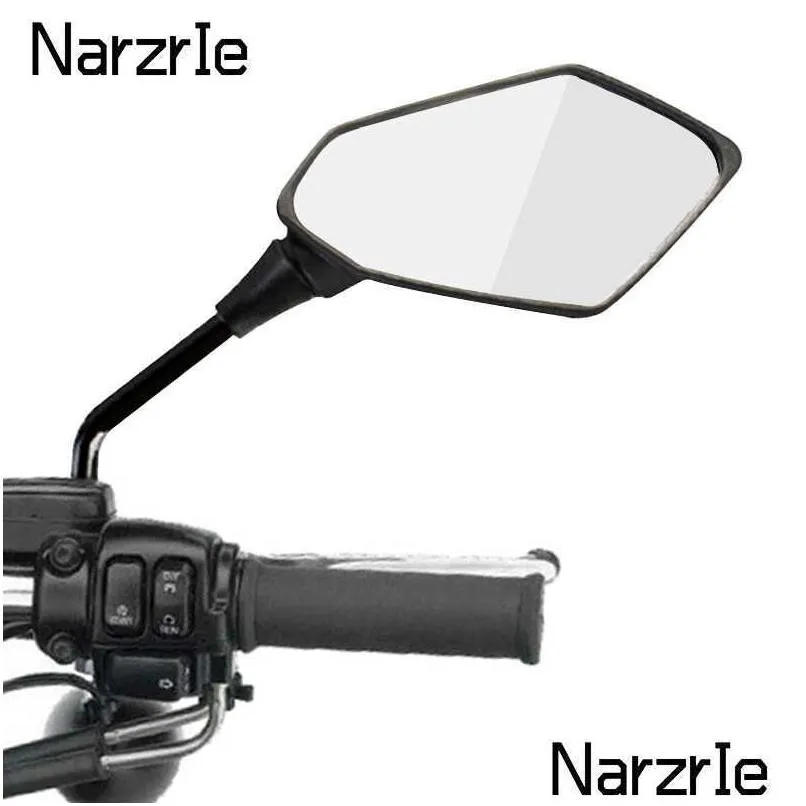 2pcs/pair motorcycle scooter motocross rearview s electrombile back side convex mirror 8/10mm carbon fiber 1214