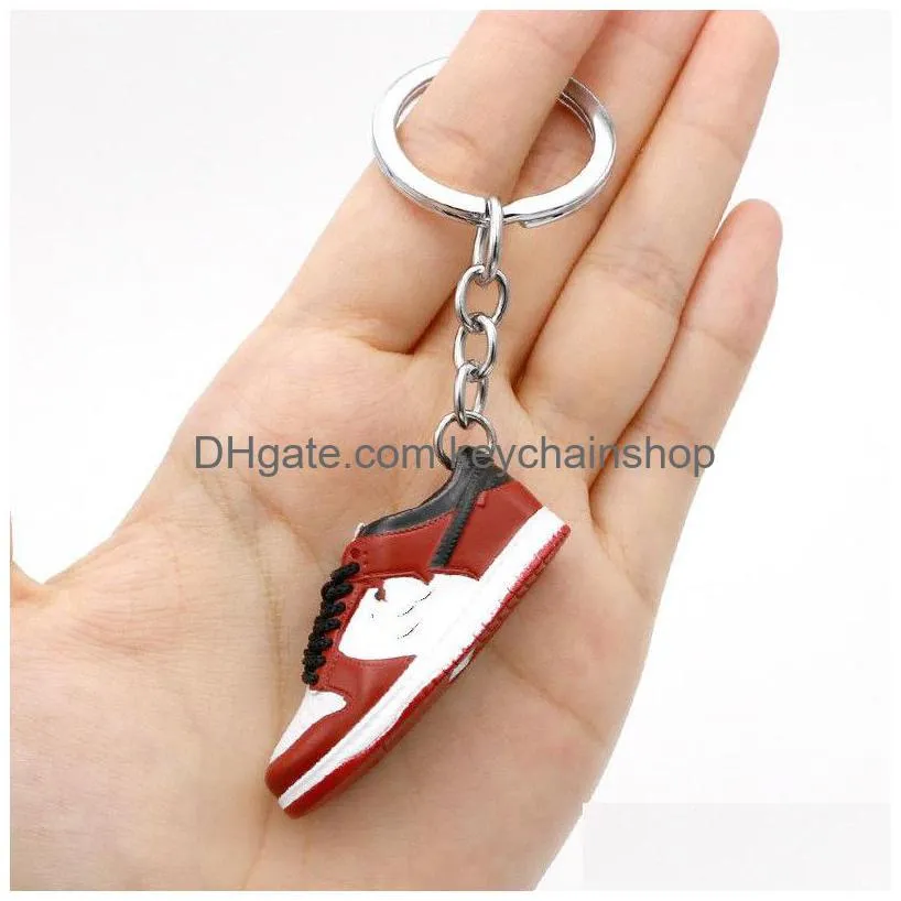 designer mini sneaker keychain party gift creative sports shoes key ring boys and girls birthday gift 20 styles car key bag pendant