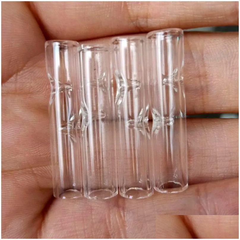 mini 8mm glass filter tips for dry herb tobacco cigarette holder smoke glass reusable filter tips thick pyrex glass smoking pipes