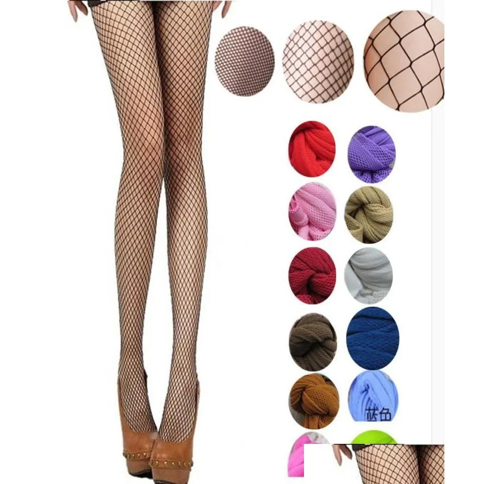 socks hosiery women pantyhose multicolor fishnet stockingscolored small middle big mesh tights antihook nylon stockings visnet2793770