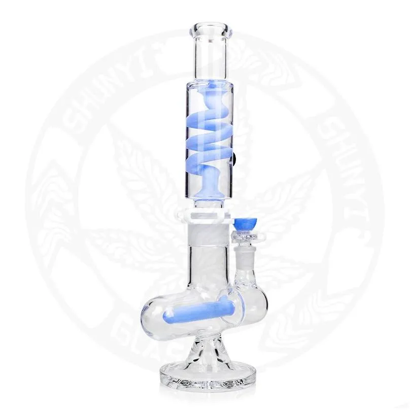 new glcyerin coil recycler colorful hookah glyco bong inline perc zable chilled cool summer smoking water pipe