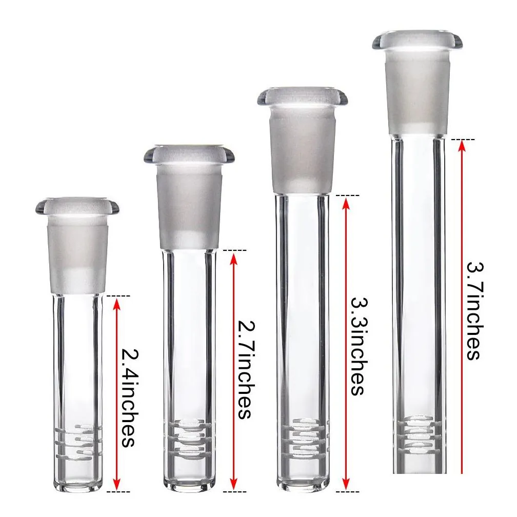 glass downstem diffuser with 14mm female to 18mm male joint smoking accessory drop down smoke 6 cuts dab rig for bongs water pipes