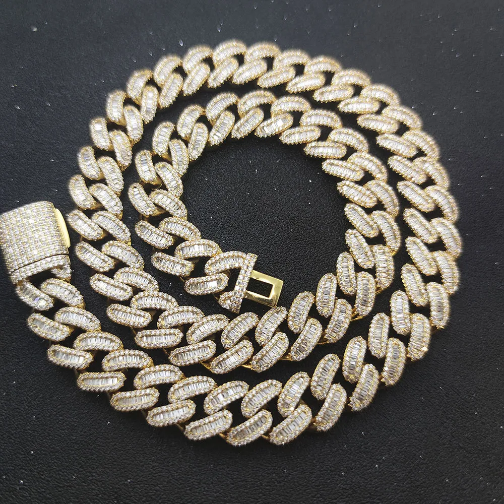Mens Hip Hop Hip Hop Jewelry 15mm Gold Plated Stainless Steel