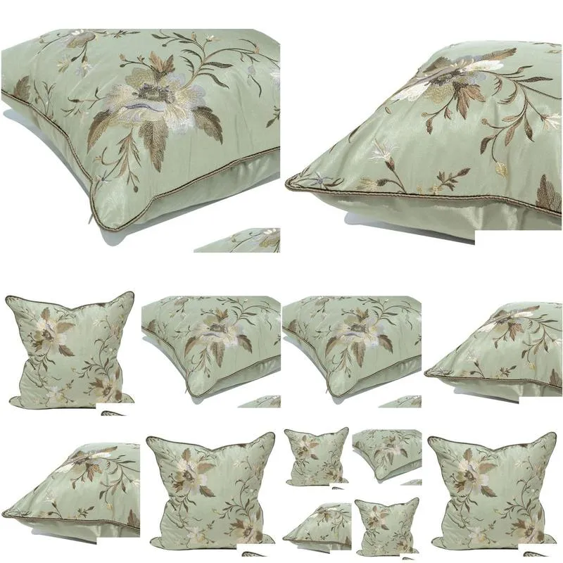 cushion/decorative pillow vintage pastoral flower green decorative throw pillow/almofadas case 30x50 45 50 american country cushion cover