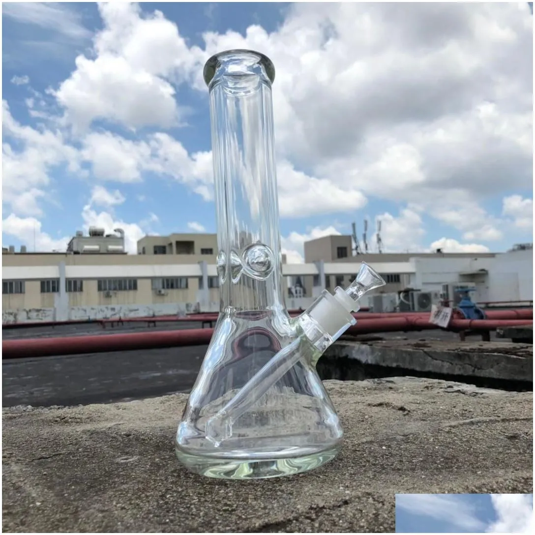 all size 7mm 9mm glass water bong big dab oil rig bubbler tall thick beaker super heavy glass water pipe with elephant joint