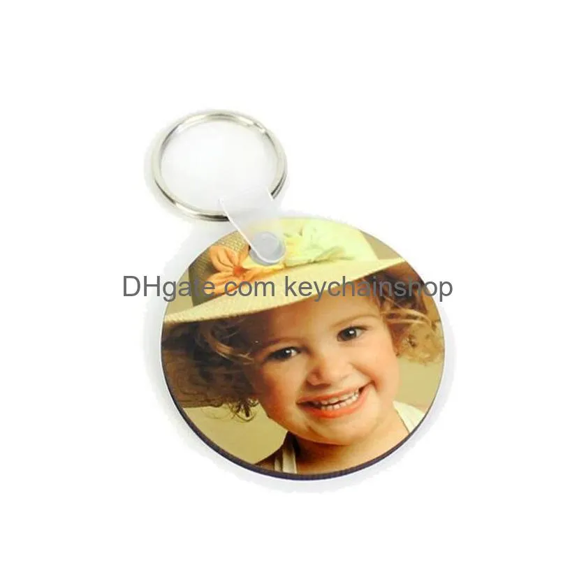 11 styles sublimation blank keychain mdf wooden key pendant thermal transfer doublesided key ring white diy gift key chain
