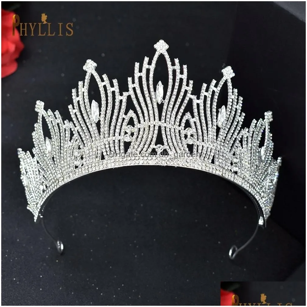 wedding hair jewelry a247 luxury bridal headwear tiara pageant brithday crowns wedding headpiece alloy women earring necklace jewelry sets