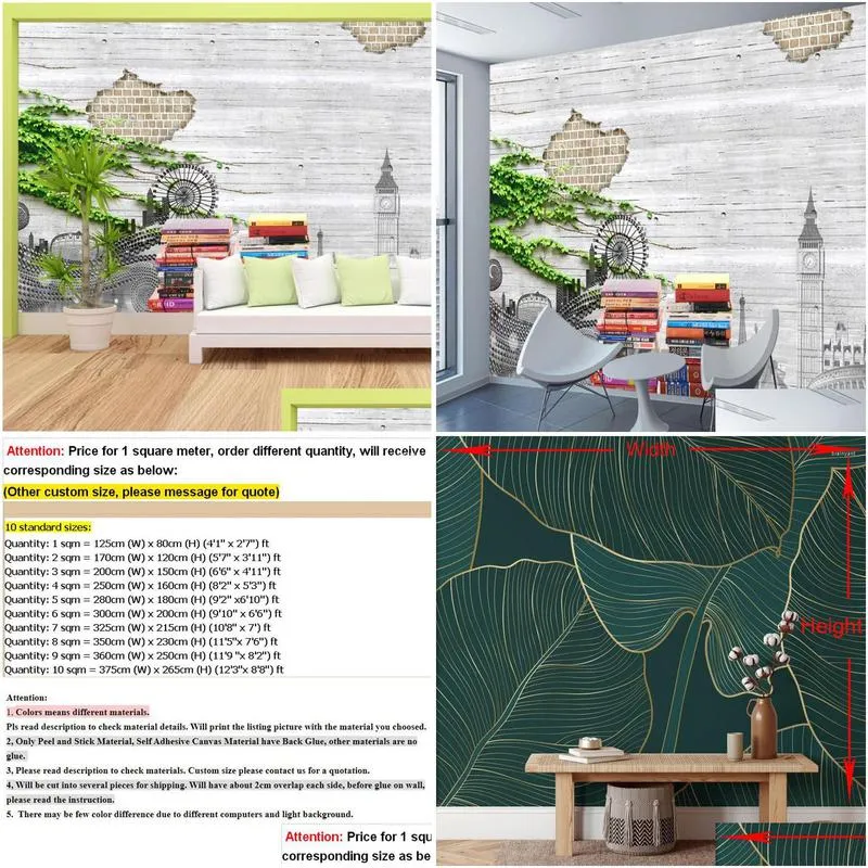 wallpapers custom removable peel and stick optional european building wallpaper for living room bed murals wall papers home decor