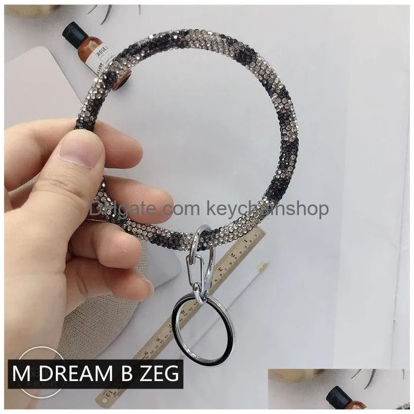 Key Rings Bliing Bling Diamond Bracelet Keychain Party Gift Bangle Ring Rhinestone Wristlet Girl Wrist Strap Drop Delivery Je Dhopm From 1 58 DHgate