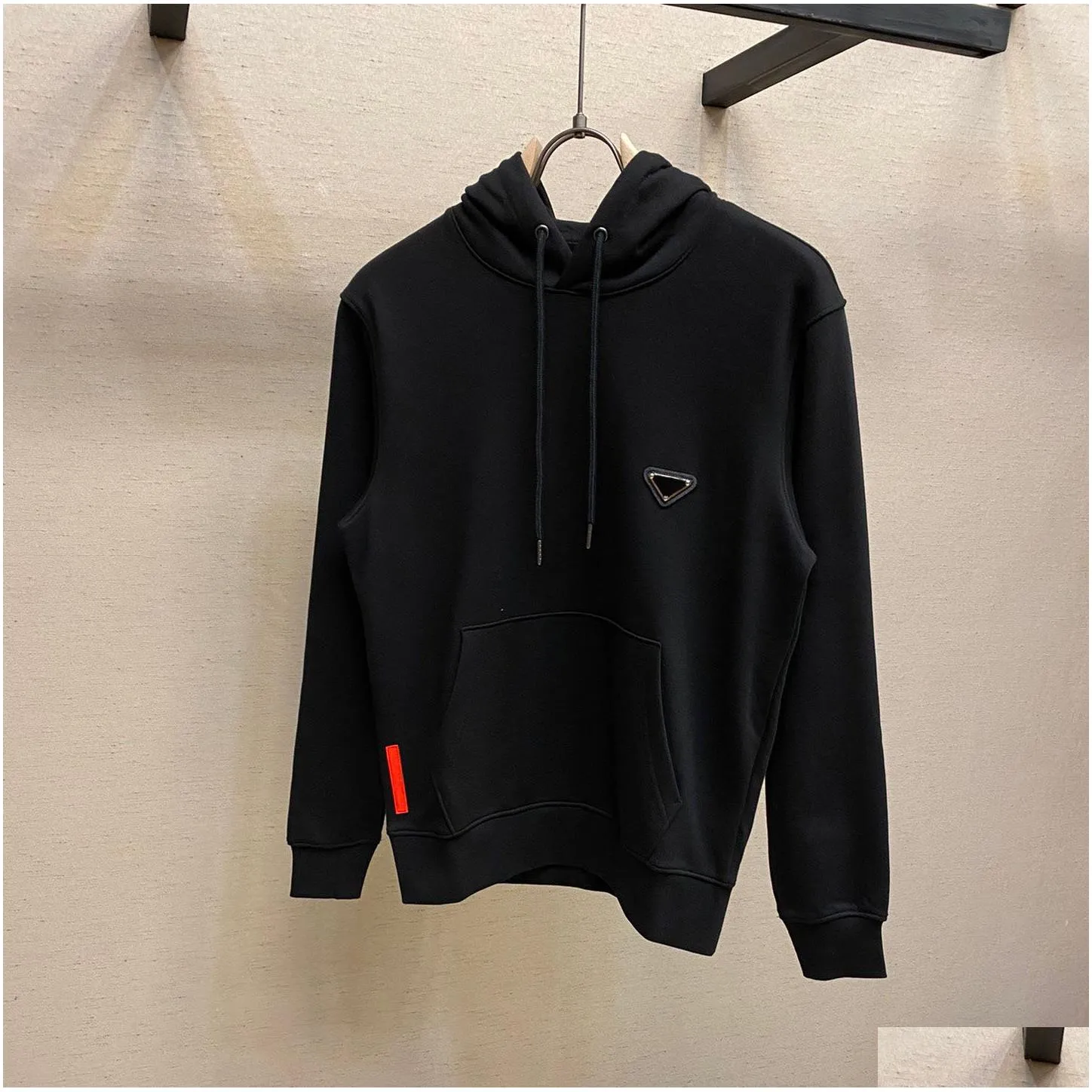 mens hoodie designer prad fashion hooded casual hoodie foundation 100 match female couple pure cotton top wardrobe musthave m3xl