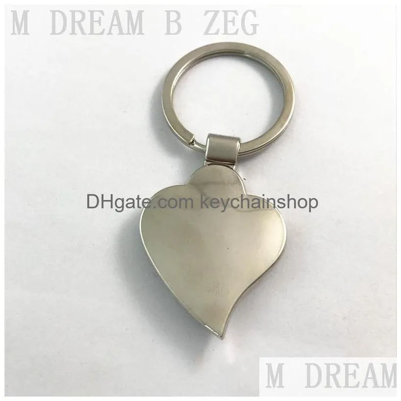 creative metal wood key chain wooden small pendant heartshaped elliptical key buckle bag car pendant party favor