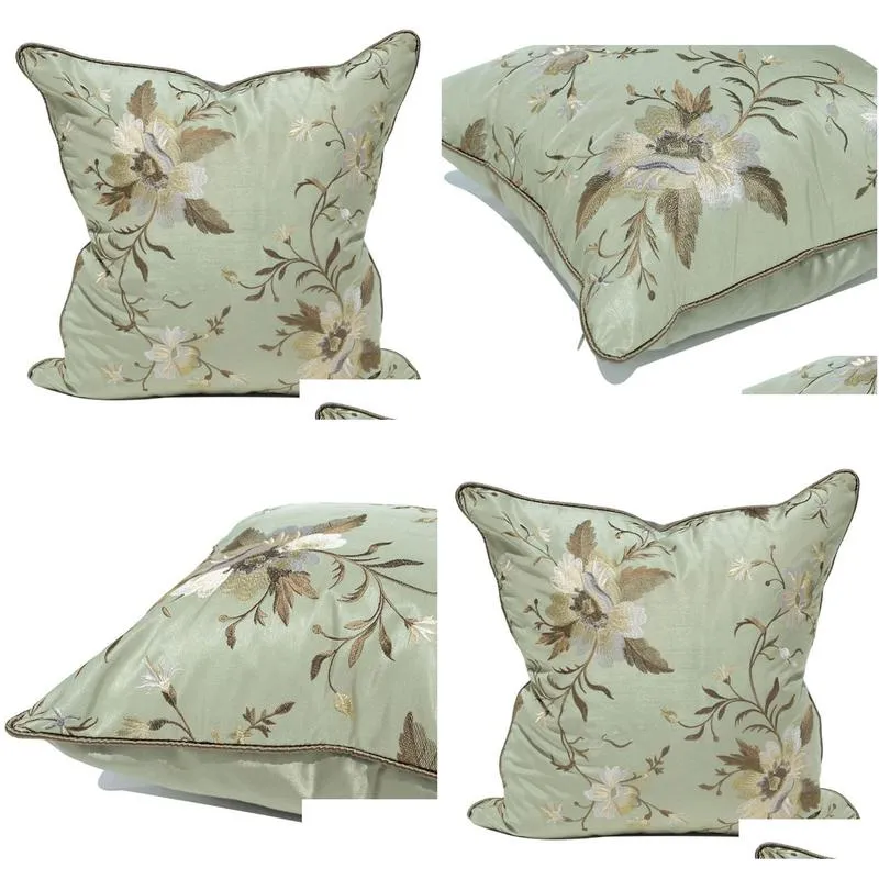 cushion/decorative pillow vintage pastoral flower green decorative throw pillow/almofadas case 30x50 45 50 american country cushion cover