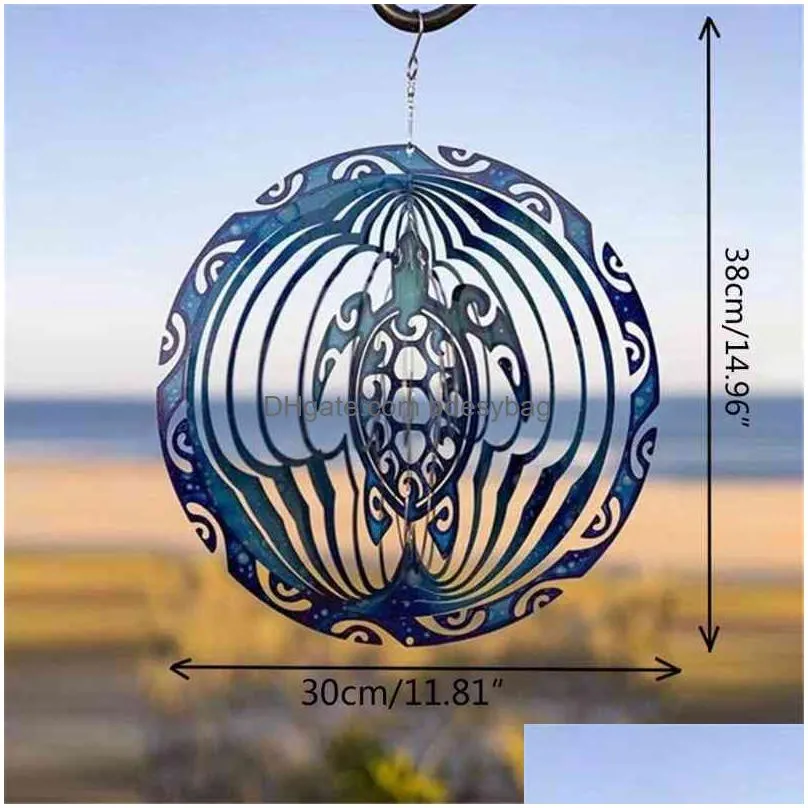 3d wind chime shield path wind trimmer dynamic 3d outdoor garden decoration wind trimmer fold rotating hanger c