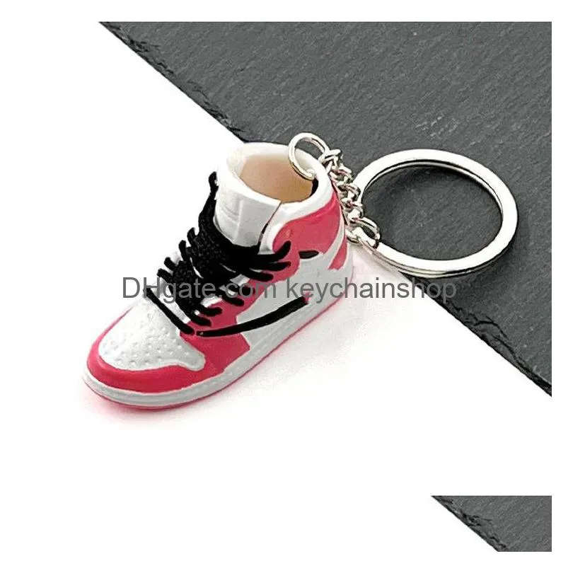 designer 3d basketball shoe keychain fashion sneaker football shoe keyring men women pendant key chain car handbag key holder