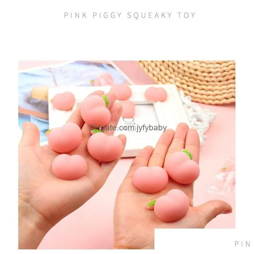 Decompression Toy Simation Peach Pinch Butt Squeeze Soft Glue Peaches Vent Toys Mobile Phone Accessories Ornaments Creative Student