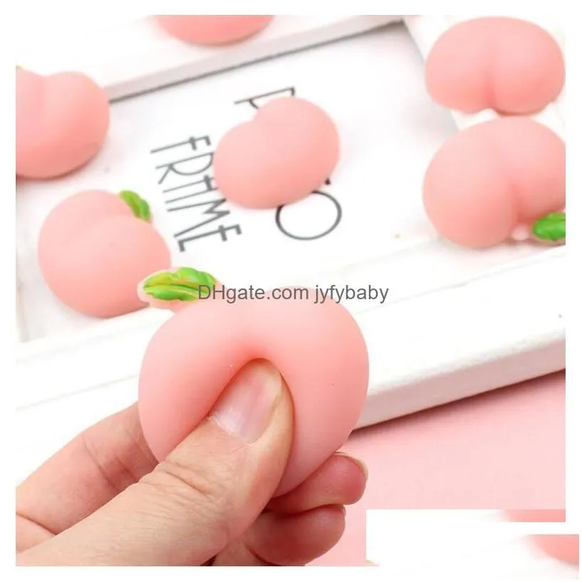 Decompression Toy Simation Peach Pinch Butt Squeeze Soft Glue Peaches Vent Toys Mobile Phone Accessories Ornaments Creative Student
