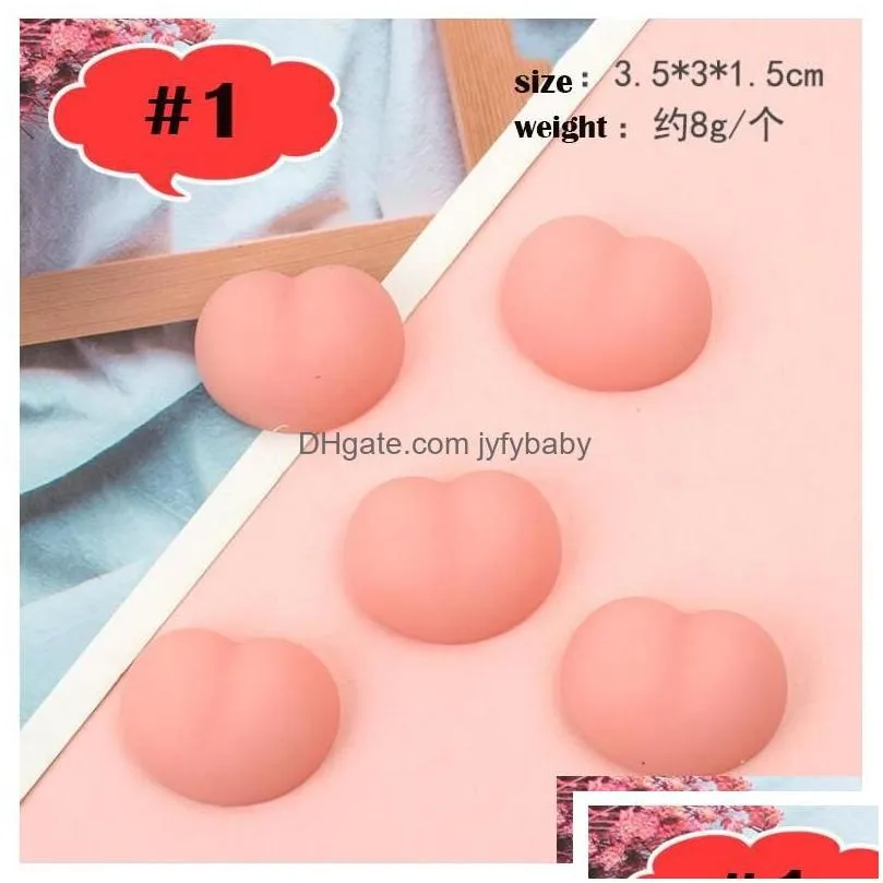 Decompression Toy Simation Peach Pinch Butt Squeeze Soft Glue Peaches Vent Toys Mobile Phone Accessories Ornaments Creative Student