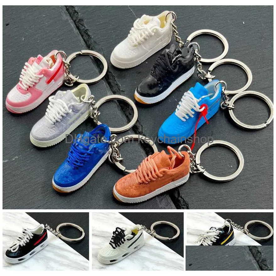 designer solid color key chain shoe pendant street style sneaker keychain creative car keyring