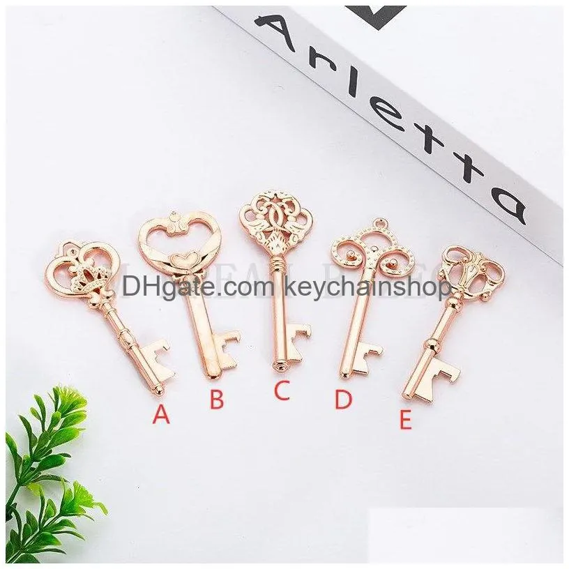 rose gold key beer openers retro key beer bottle opener sunflower animal retro openers for wedding gift party supplies