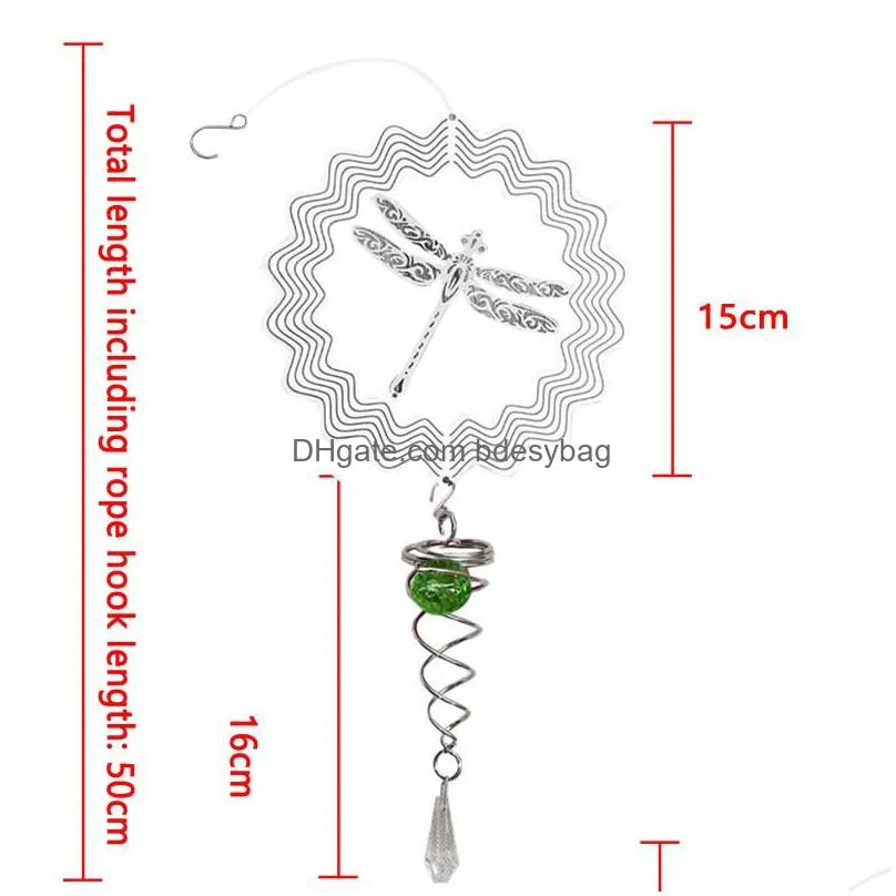 decorative figurines hanging wind chimes outdoor ornaments wall garden window rotating craft home decor spinners chain ornament objects