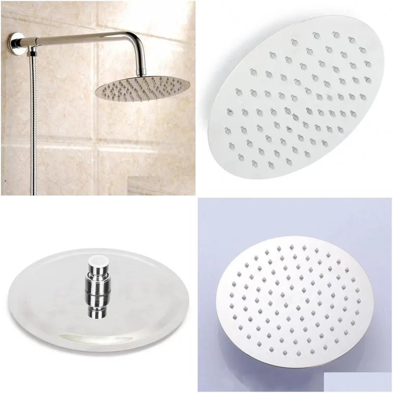 bathroom shower heads 8 inch round stainless steel bath water rainfall head sprayer