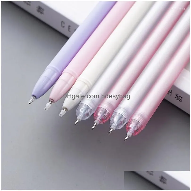 12pcs/lot personality ribbon neutral pen korean lovely 0.5mm black fountain gel pens stationery