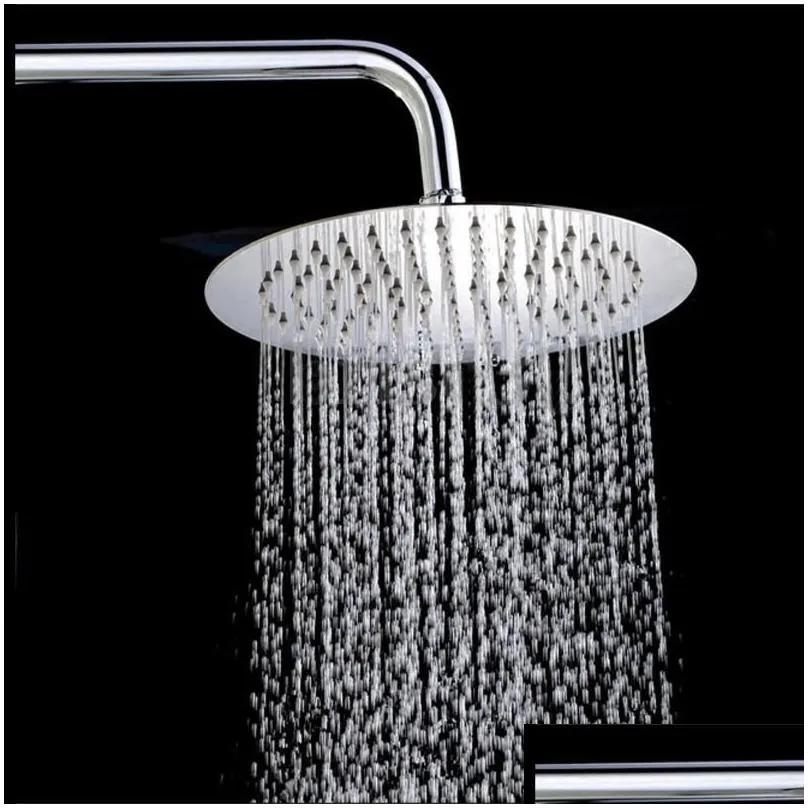 bathroom shower heads 8 inch round stainless steel bath water rainfall head sprayer