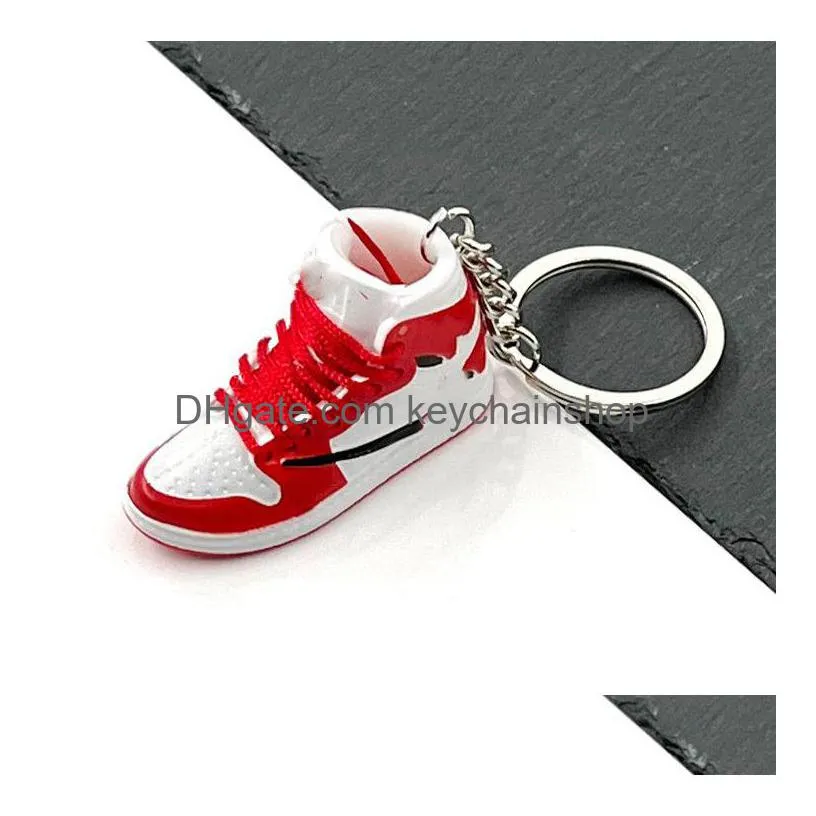 brand 3d sneaker key chain creative shoe model keychain student sports style pendant