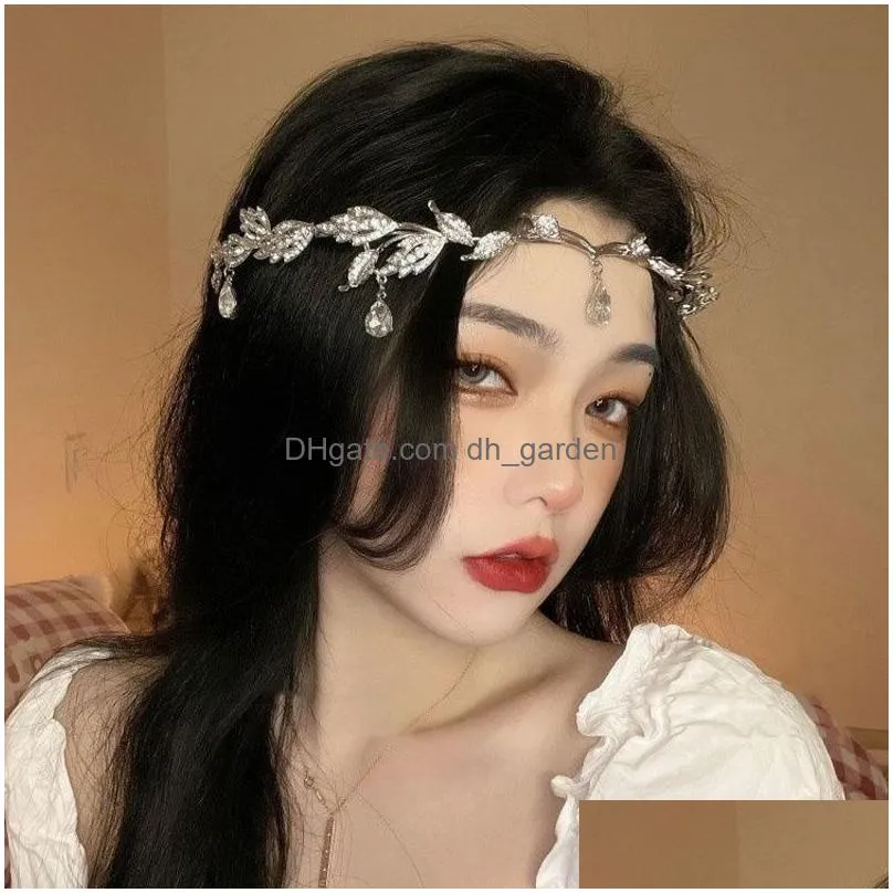 wedding hair jewelry fashionable elf crown the eyebrows the heart the ethnic style the forehead the oriental gentle and elegant hair band