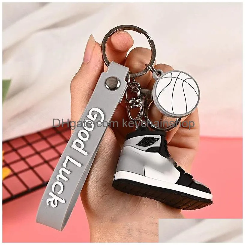 sneaker shoes keychains party gift fashion 3d mini model keyring trendy car key chain decoration 8 colors